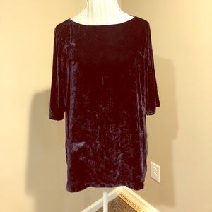 Blue Velvet blouse
